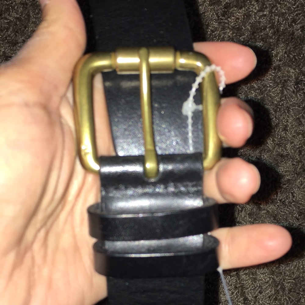 Ralph Lauren NWOT REAL Leather Men's Belt with BRASS HARDWARE